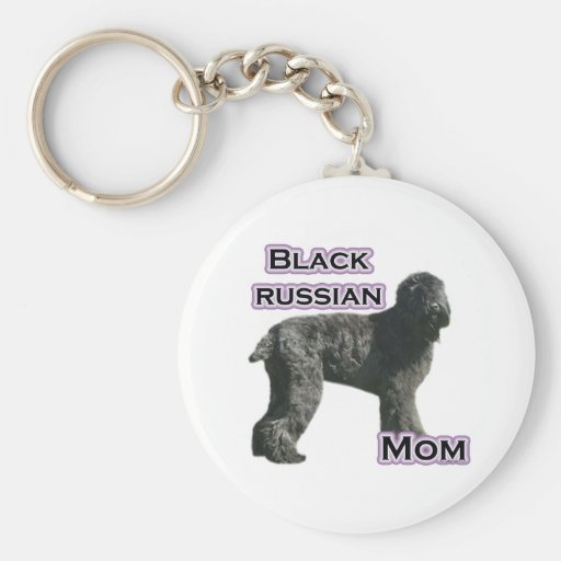 Maman noire 4 de Terrier de Russe - Keychain Porte-clés