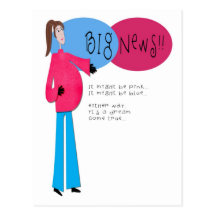 Maman Pregnancy Announcement de hanche Carte Postale