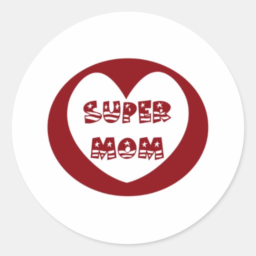 MAMAN SUPERBE AUTOCOLLANT ROND