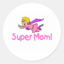 Maman superbe (vol) adhésifs ronds