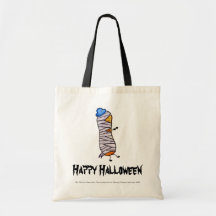 Maman timide heureuse d'arachide de Halloween Sacs Fourre-tout