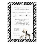 mamans du zèbre 5x7 et invitation de fête d'annive