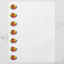 Mamans jaunes et lis asiatiques roses prospectus avec motif