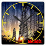 Mamba Rollercoaster World's of Fun Kansas City Wall Clock