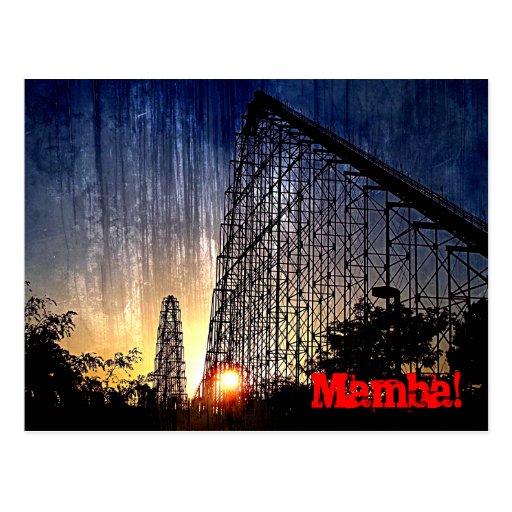 Mamba Rollercoaster World's of Fun Kansas City Postcard