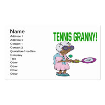 Mamie de tennis cartes de visite professionnelles