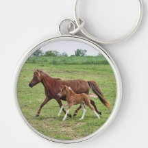 Mamma and her Foal Key Chain