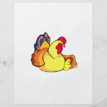 mamma chicken hen with one chick.png personalized flyer