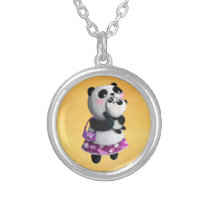 Mamma Panda with her Child necklaces