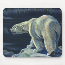 Mammifère marin vintage, ours blanc, Arctique d'ic Tapis De Souris