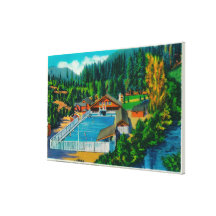Mammoth Pool at Sol Duc Hot Springs Stretched Canvas Print