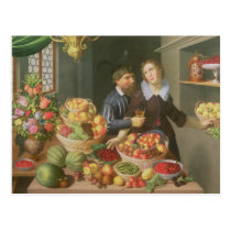 Man and Woman Before a Table postcards