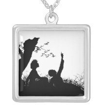 Man And Woman Star Gazing Pendant