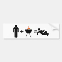 man + BBQ = Chillin Bumper Sticker