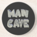 Man Cave 3D Stone Look Letters for Father or Him Coaster