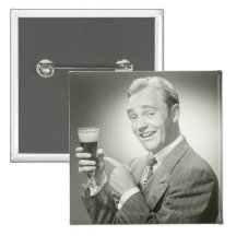 Man Drinking Button
