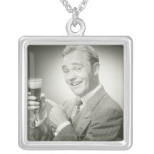 Man Drinking Custom Jewelry