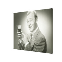 Man Drinking Gallery Wrap Canvas