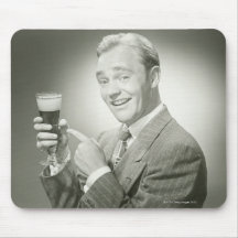 Man Drinking Mouse Pad