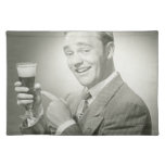 Man Drinking Placemats