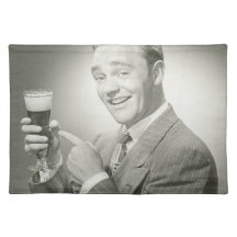 Man Drinking Placemats