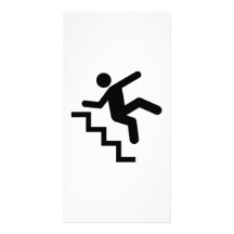 Man Falling Down the Stairs Personalized Photo Card