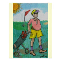 Man Golf Custom Invitations