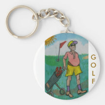 Man Golf Key Chain