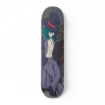 Man in a Tophat skateboards