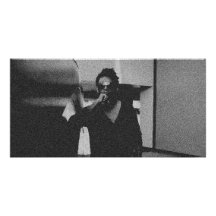 Man In Black Photo Card Template