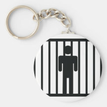 man in jail key chain