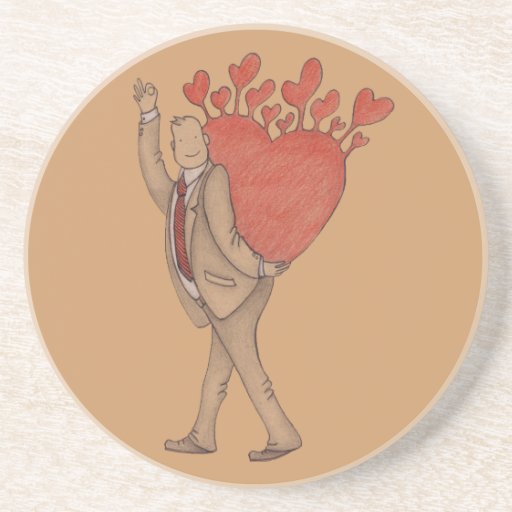 Man in Love Beverage Coaster