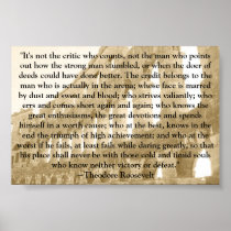 Man in the Arena ~Theodore Roosevelt Print
