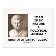 Man Is By Nature A Political Animal (Aristotle) Custom Invitations