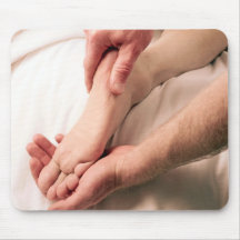 Man Massaging Male Foot Mousepad