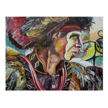 Man of many colours postcards