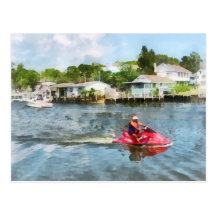 Man on Jet Ski Tuckerton Seaport Postcards