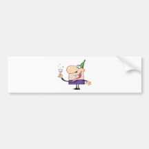 Man Partying at New Year's Day Bumper Sticker
