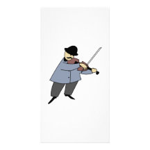Man Playing a Violin Photo Card