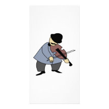 Man Playing a Violin Photo Card Template