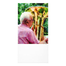 Man Playing Tuba Photo Greeting Card