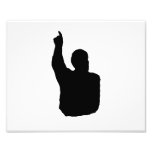 man pointing up shadow photo print