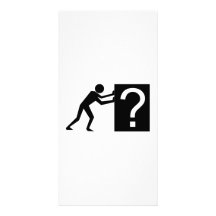 Man Pushing an Object Photo Cards