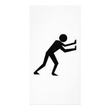 Man Pushing Photo Card
