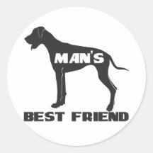 Man’s Best Friend fun dog silhouette Stickers