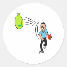 Man Throwing a Water Balloon Stickers