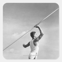 Man Throwing Javelin Sticker