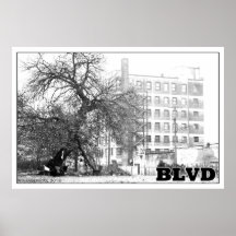 Man Under Tree on MLK Blvd in Detroit Posters