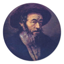 Man With A Beard. By Follower Of Rembrandt Sticker