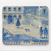 Man with a dog mouse pads